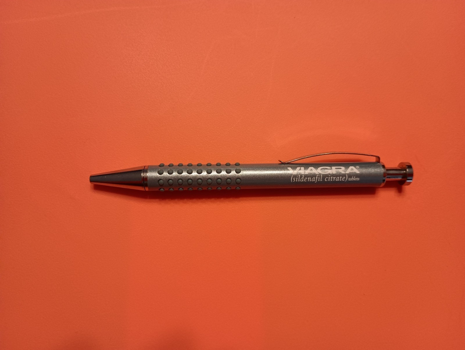 Original VIAGRA Medical Drug Rep Pen Heavy Metal Black Ink Works Mint
