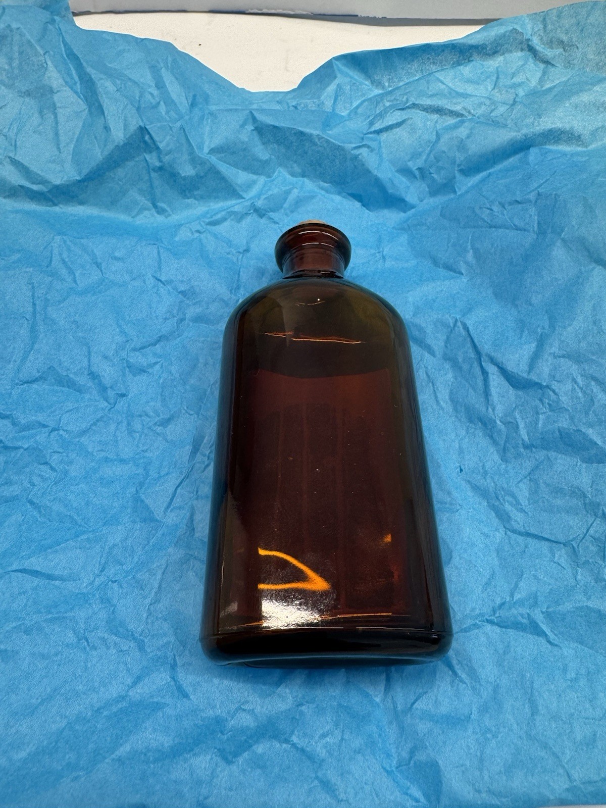 Upjohn Cheracol Codeine Bottle • Vintage Amber Apothecary Pharmacy Advertising