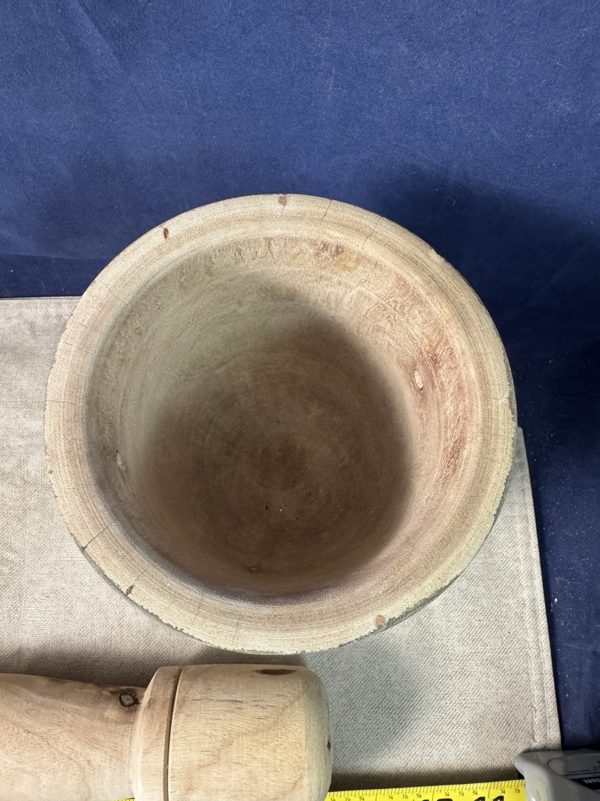 Hand Carved/Painted Wood Mortar And Pestle Apothecary Grinder 6.5″ and 8” Tall