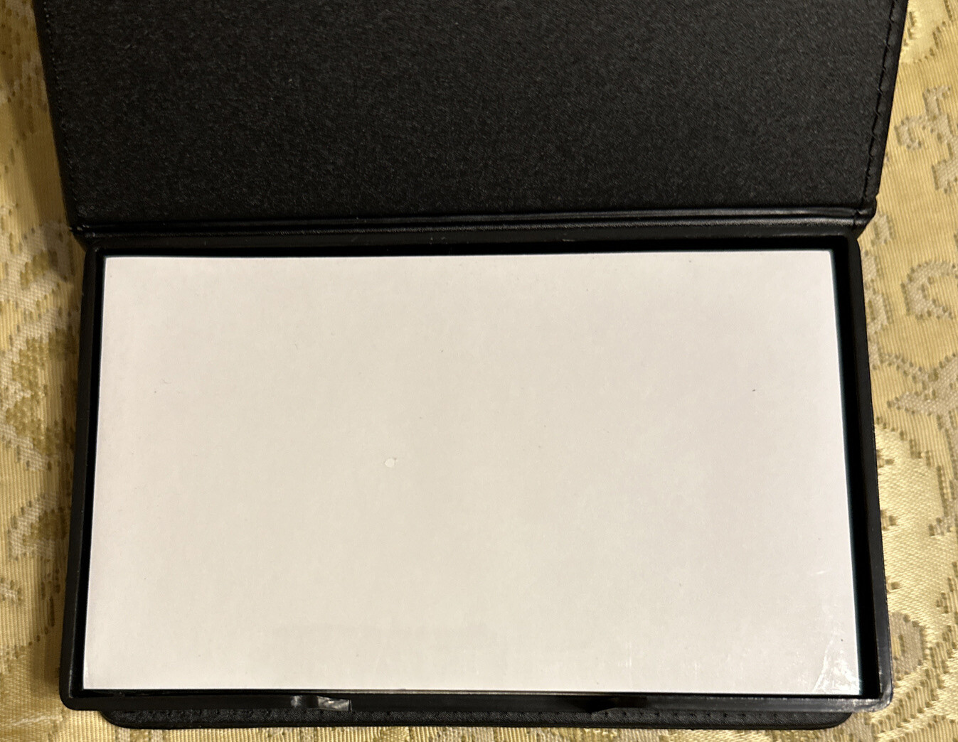 Black Faux Leather Embossed Nexium desk notepad Pharmaceutical advertisement