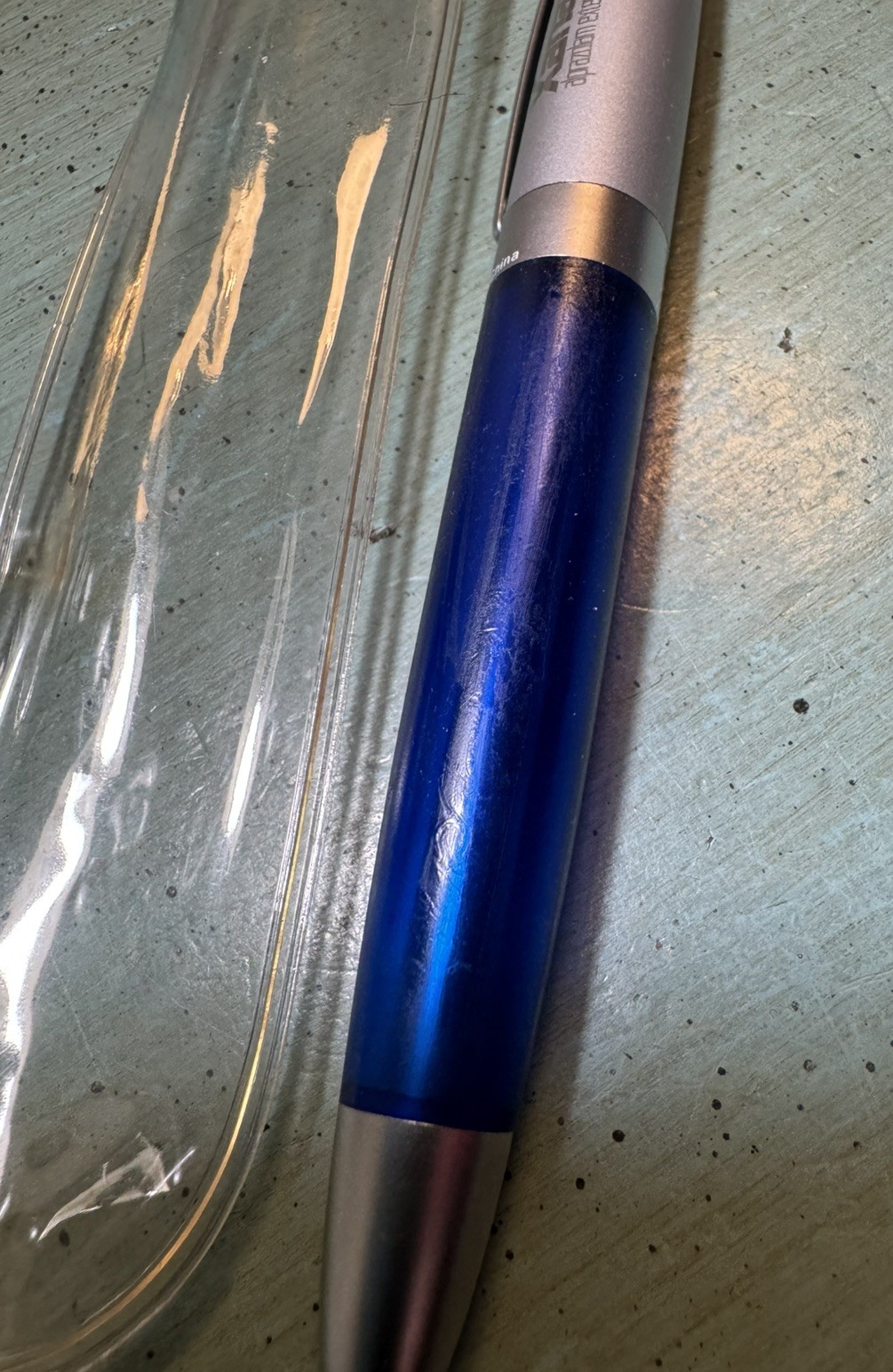 XANAX XR PEN: Blue & Silver-Metal-Refillable Ball Point-Pharmaceutical Promo NEW