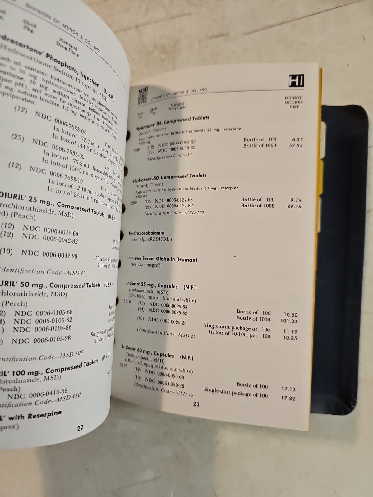 Vtg 1979 Merck Sharp & Dohme Pharmaceutical Price List & Product Data In Binder