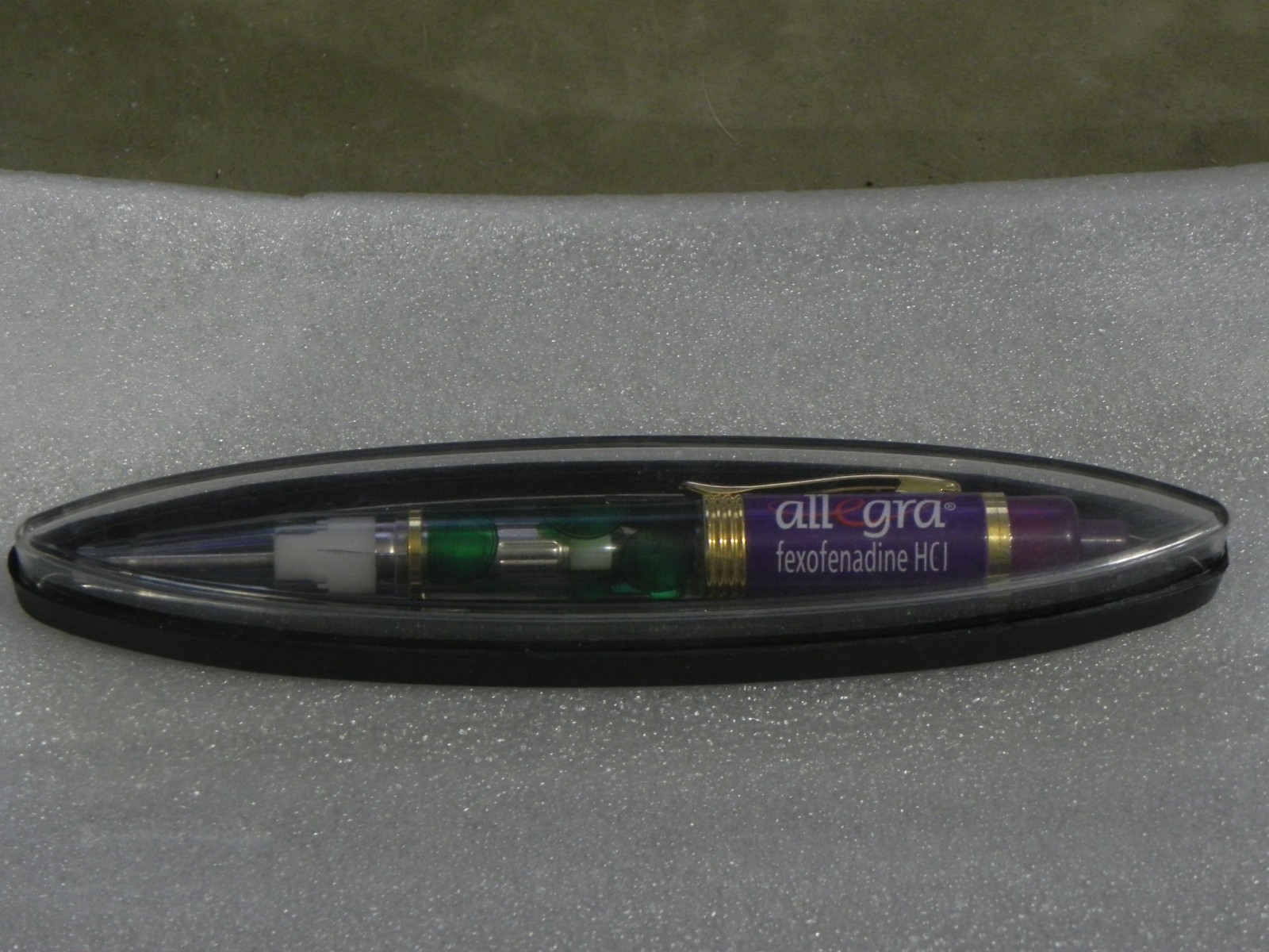 ALLEGRA Pharmaceutical Drug Rep “LIGHT UP” Pen with Case Collectible Pharma RARE