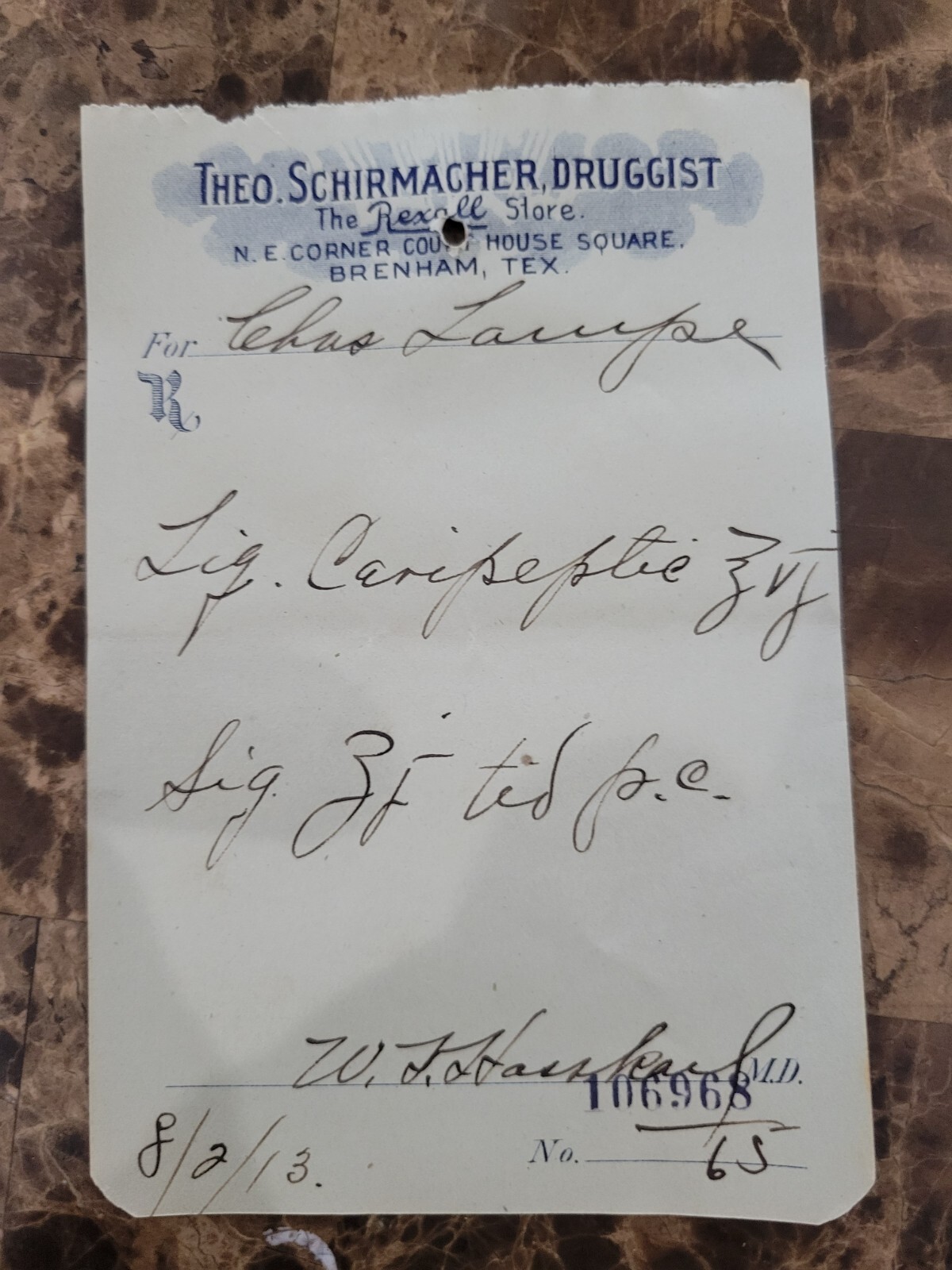 File Box & 97 antique prescriptions (1913) – Opium, Morphine, Dionin, Codeine