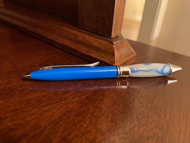 Rare Drug Rep metal and marble “Viagra pen” black ink.