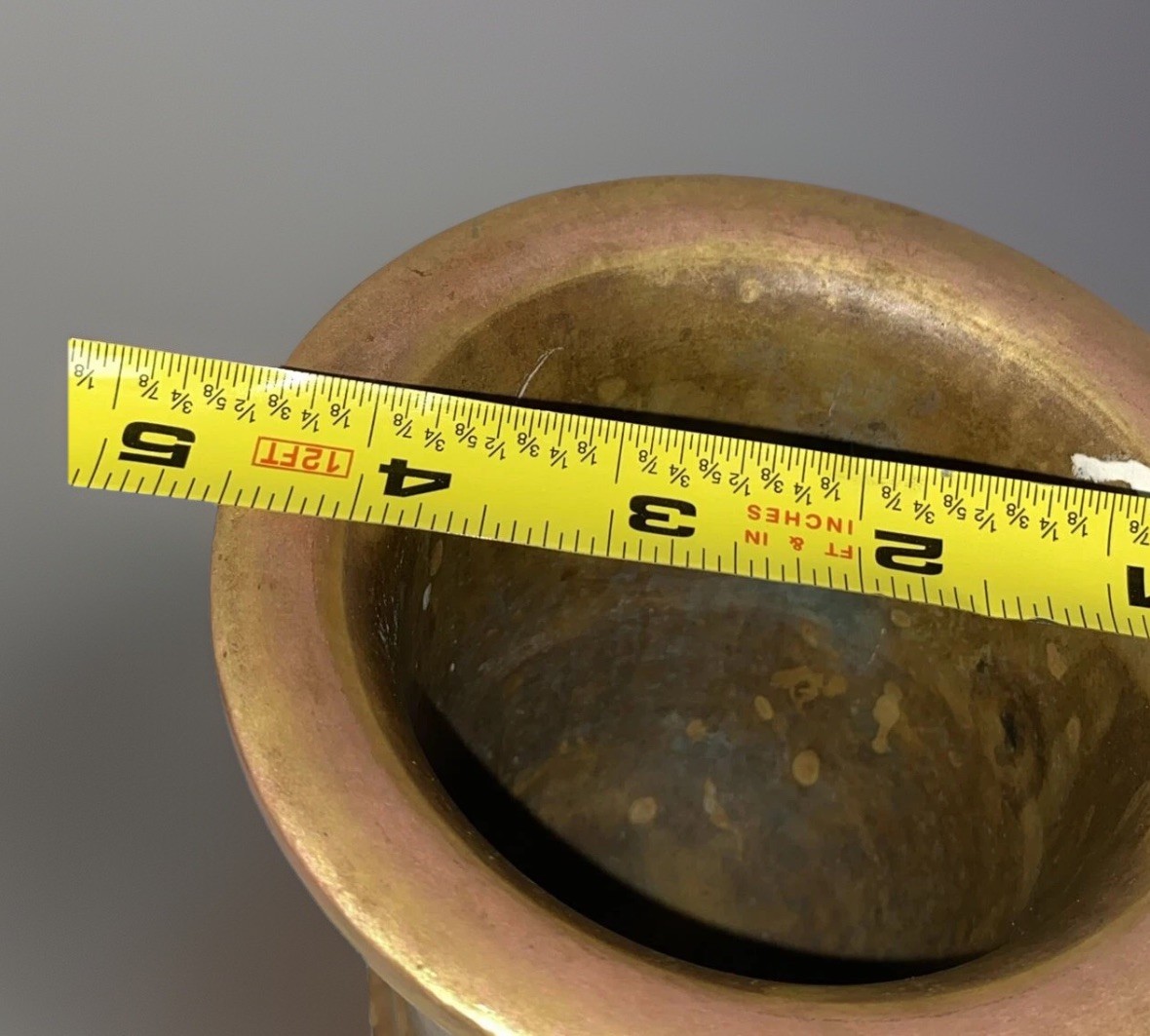 VINTAGE APOTHECARY BRASS MORTAR CHEMIST HERBS KITCHEN HEAVY 3.5 LBS