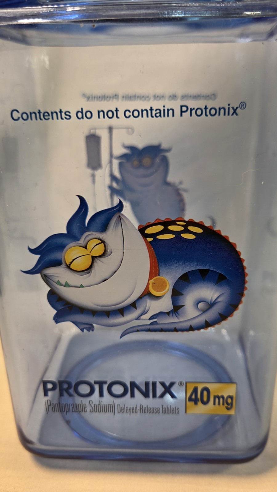 Protonix Pharmaceutical Advertising Cannister And Bean Bag Plush