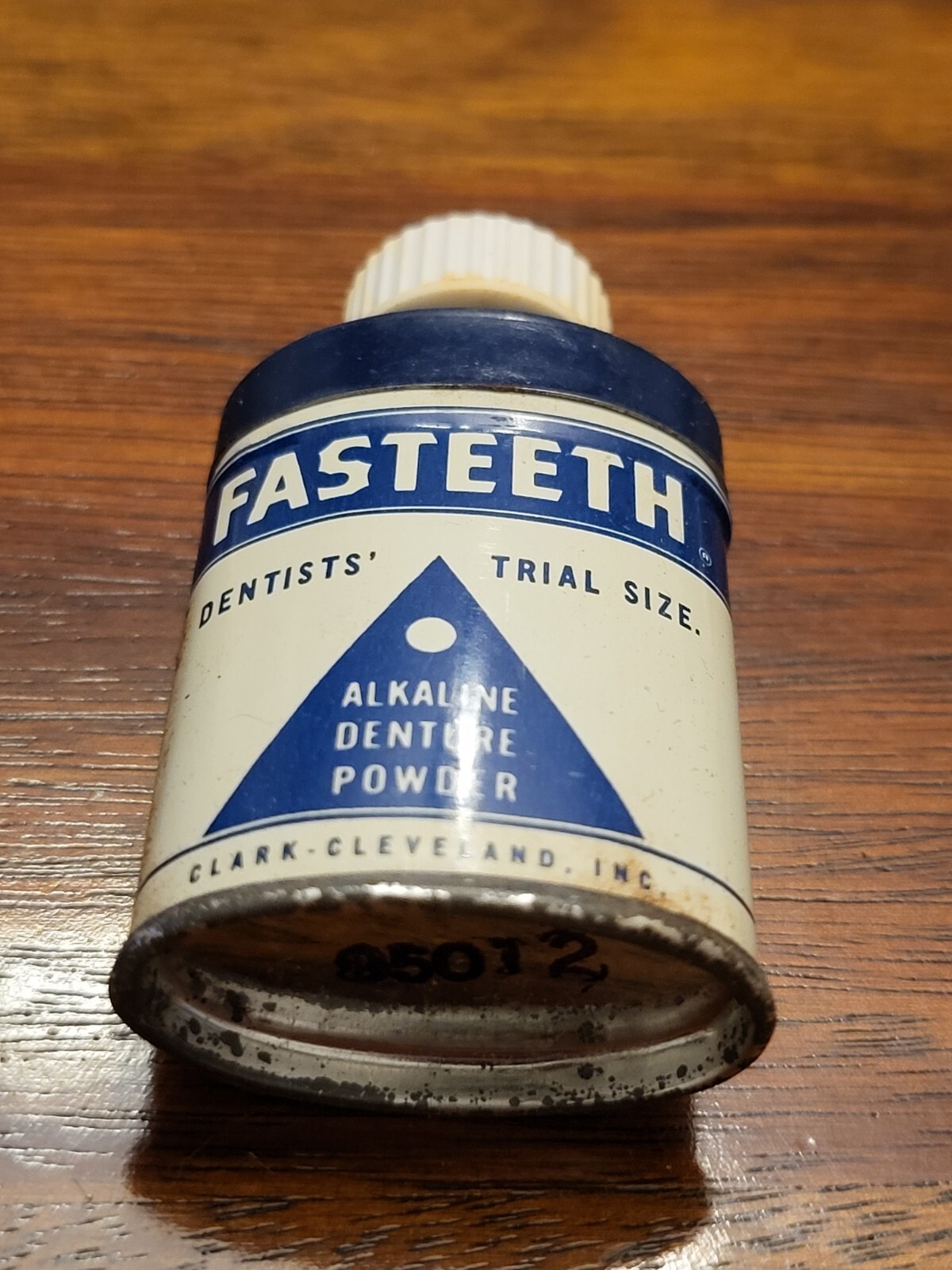 Vintage Fasteeth Denture Adhesive Powder Dentist’s Trial Sample Box Instructions