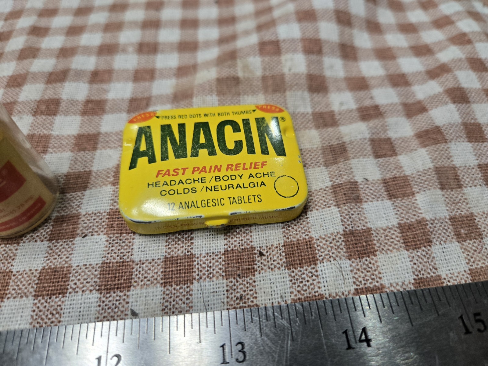 Vintage Medical & Apothecary Advertising Lot – Band-Aid Tin, Anacin, Riker…