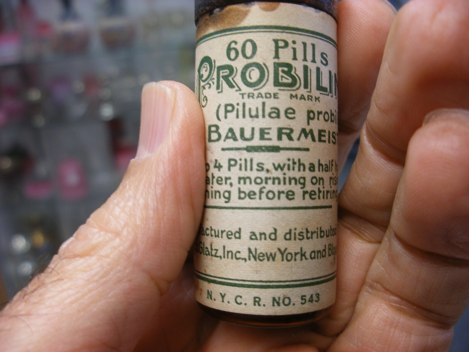 Antique Vtg Medical Dental Pharmacy Quack Cure – Dr. W. Bauermeister Pilulae