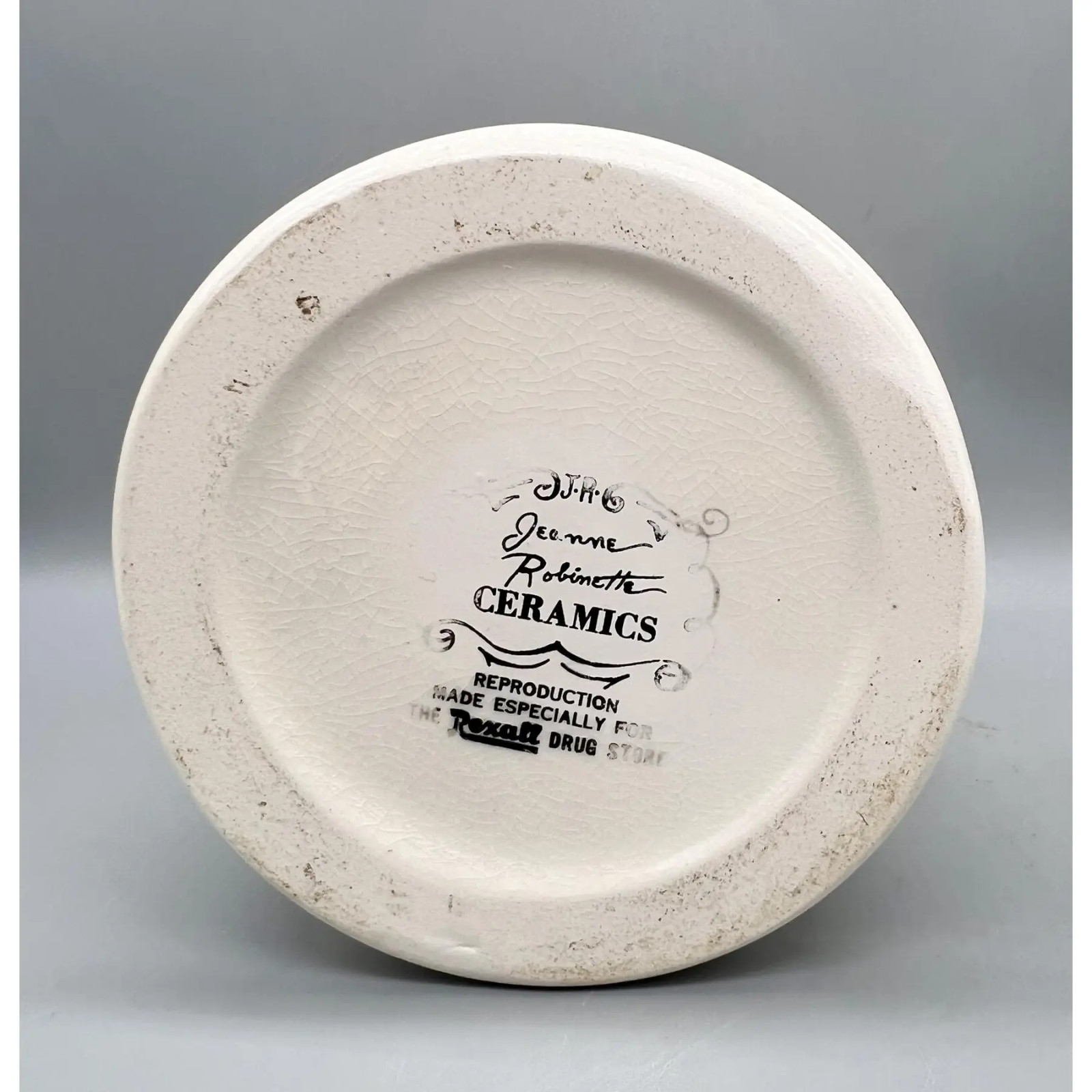 Vintage Jeanne Robinette Reproduction Apothecary Jar – Rexall Drugstore ceramic