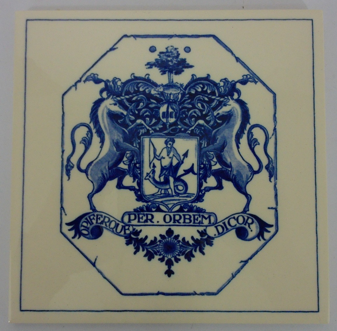 Burroughs Wellcome Delft Holland Pharmacy Ceramic Physic Garden Pill Tile #19
