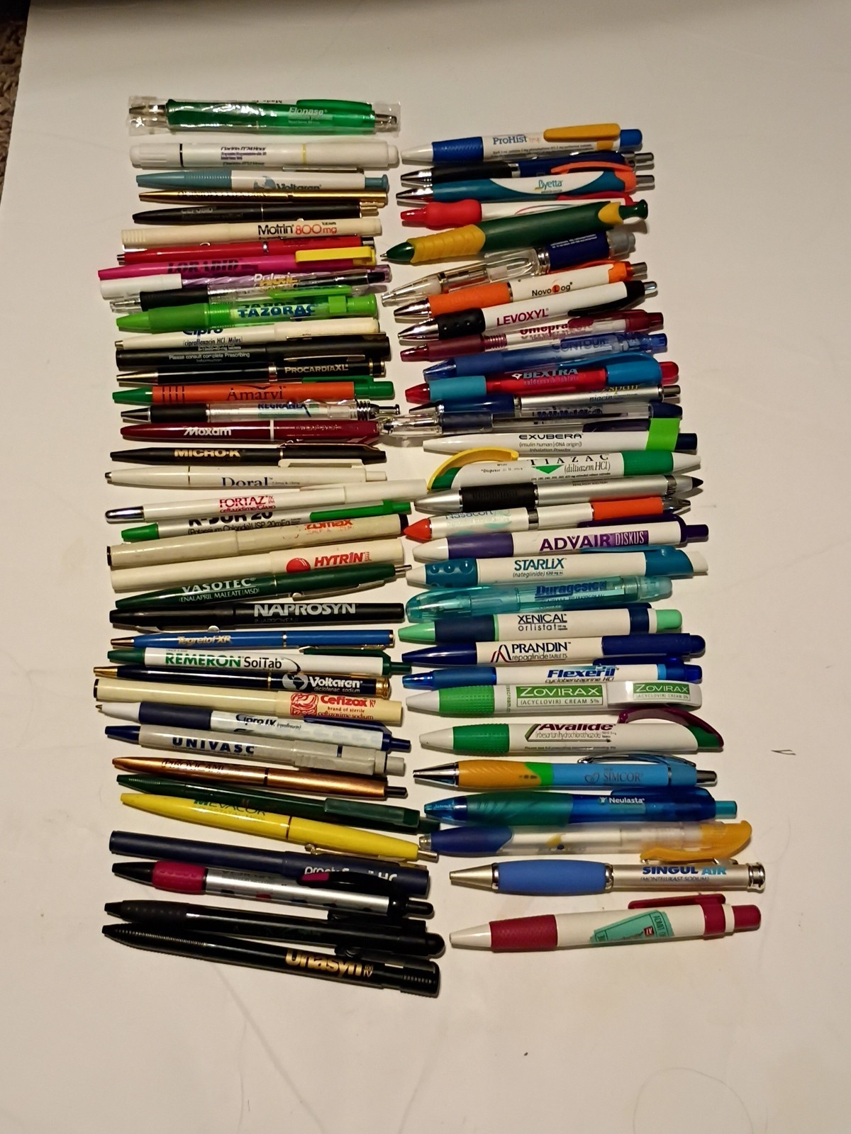 Vintage Pharmaceutical Ballpoint Pens Drug Rep Promo Lot of 68