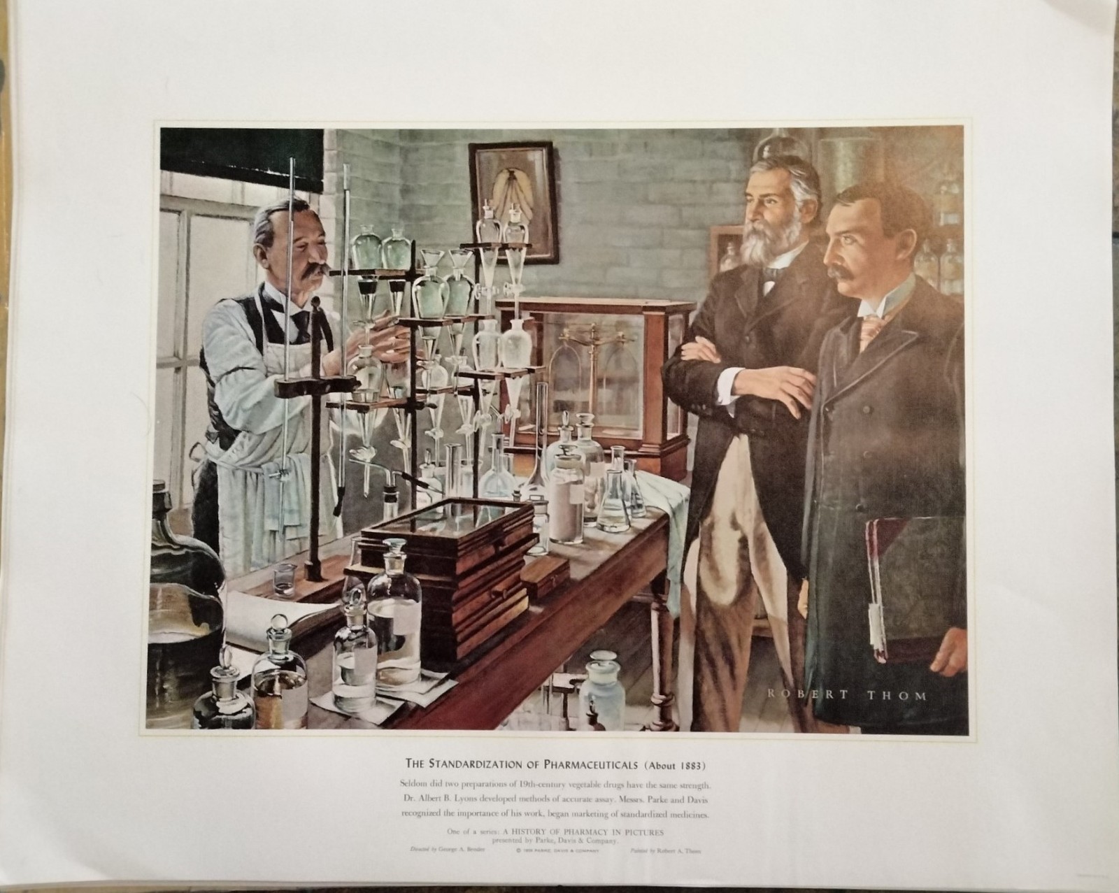 Vintage A HISTORY OF PHARMACY IN PICTURES by Parke Davis Set of 40 Prints 1957