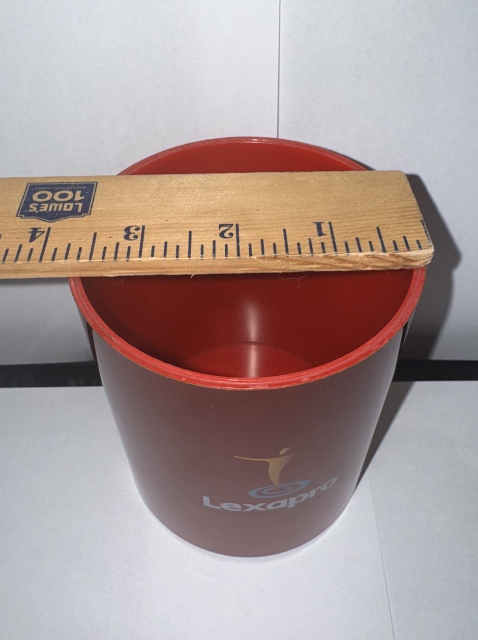 Lexapro Bipolar Mental Pharmaceutical Advertising Pen Pencil Cup Desk Top 4.75”