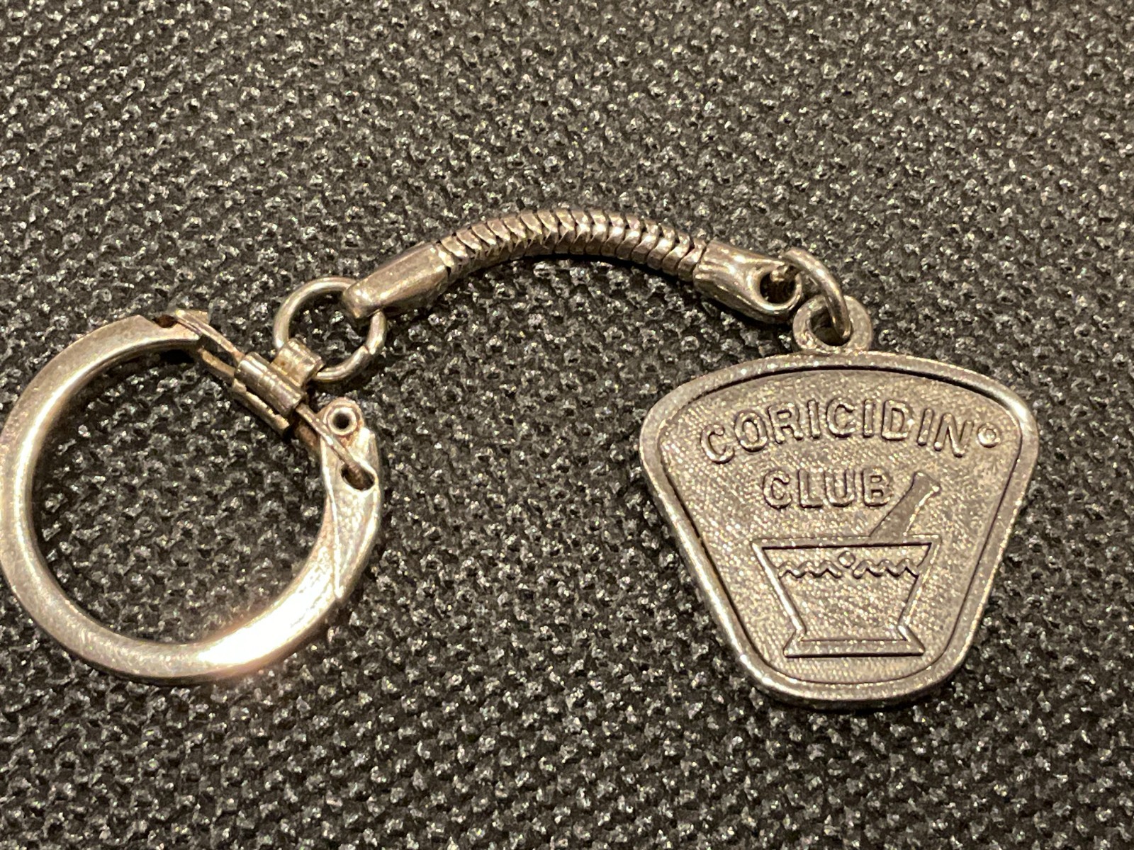 1949 Coricidin Club Medication Keychain Pharmacy