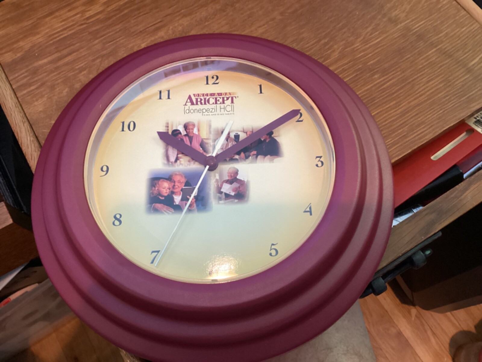 RARE ARICEPT DRUG REP PROMO WALL CLOCK VINTAGE NEW IN BOX