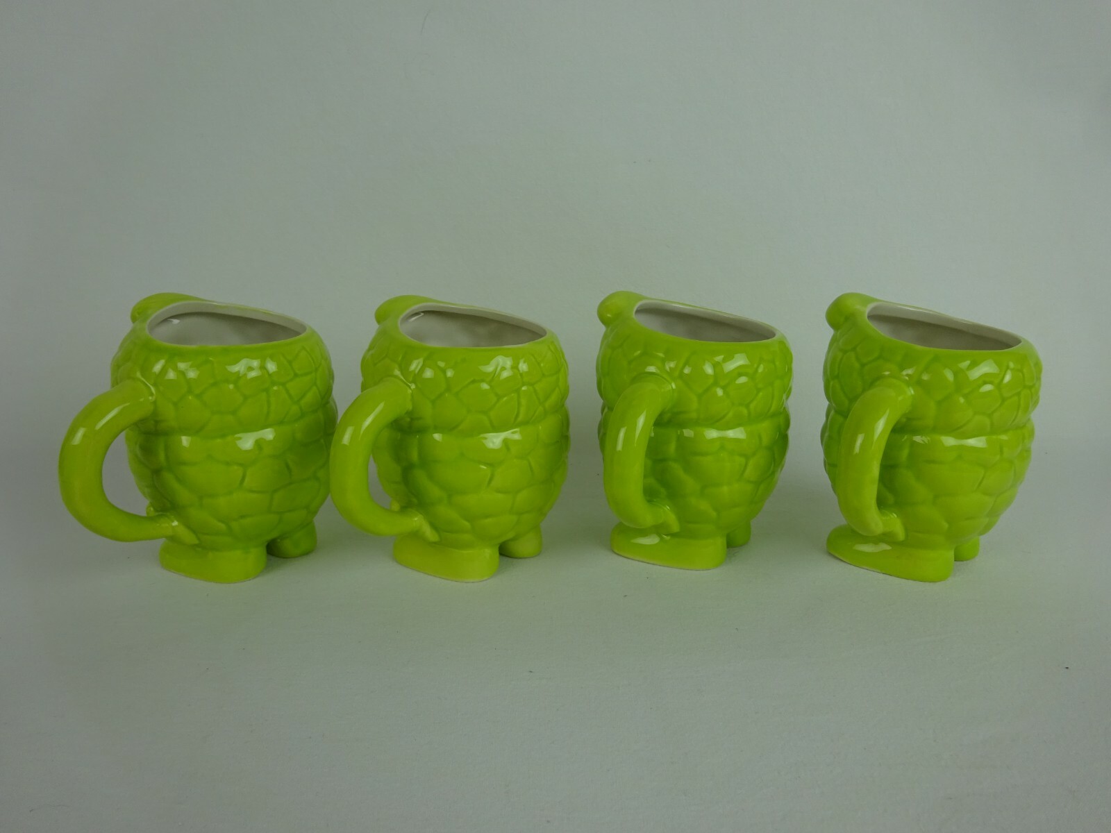 Actos Pharmaceutical Coffee Cup ~Lot of 4 Triglyceride Mugs ~Green Funky Cool ~*