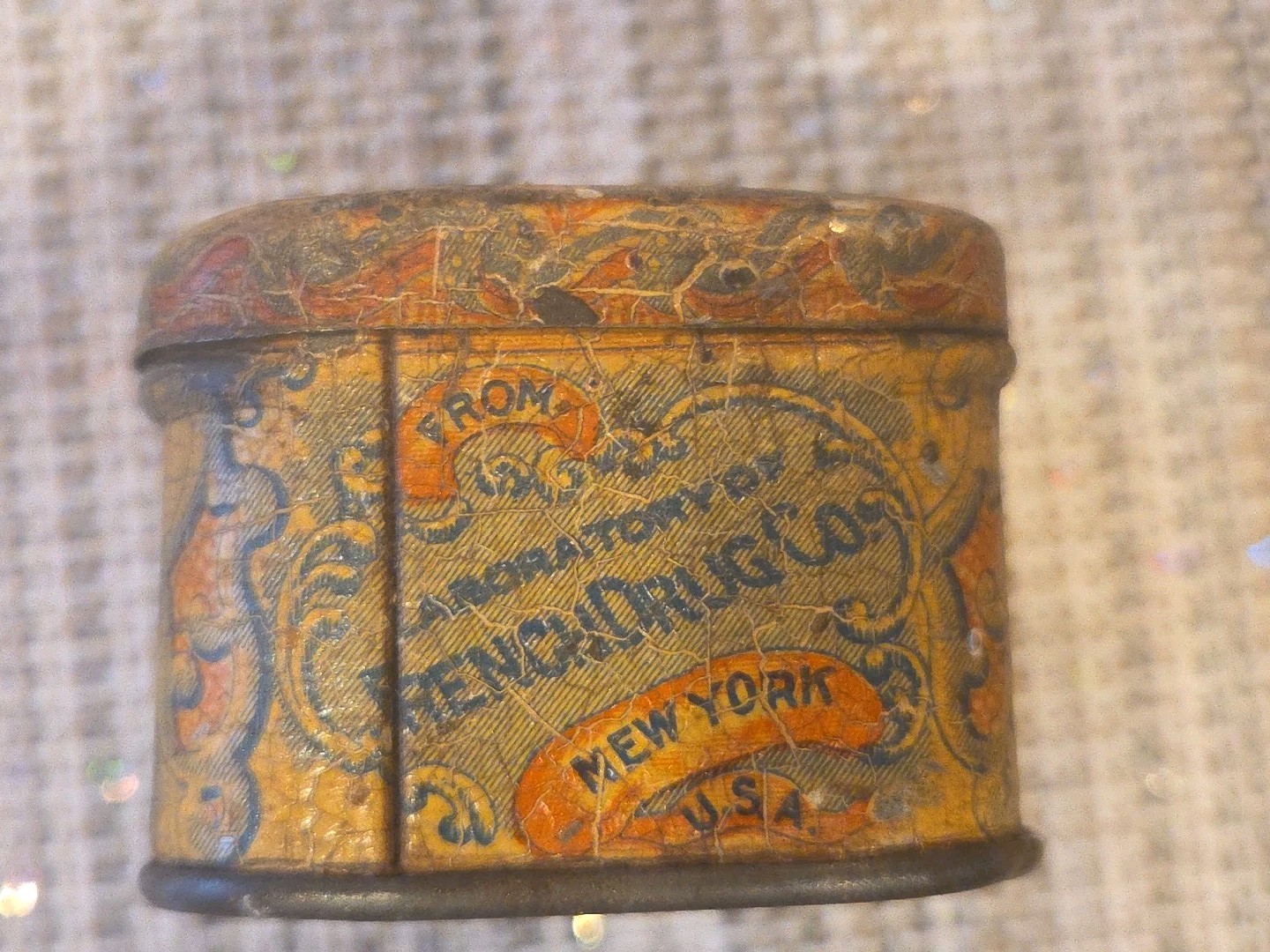 Antique 1910s Dr. Martel’s French Female Pills Box Tin Empty New York Uncommon