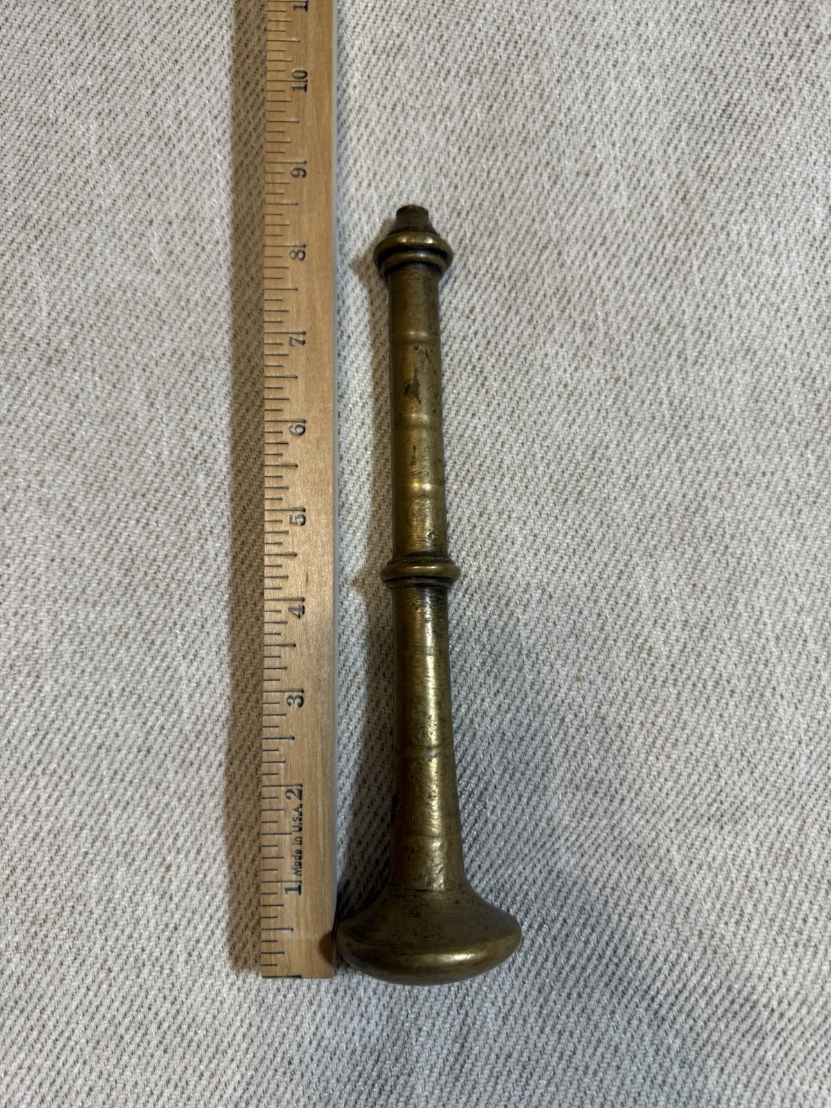 Heavy Solid Brass Mortar Pestle Apothecary Pharmacist Druggist
