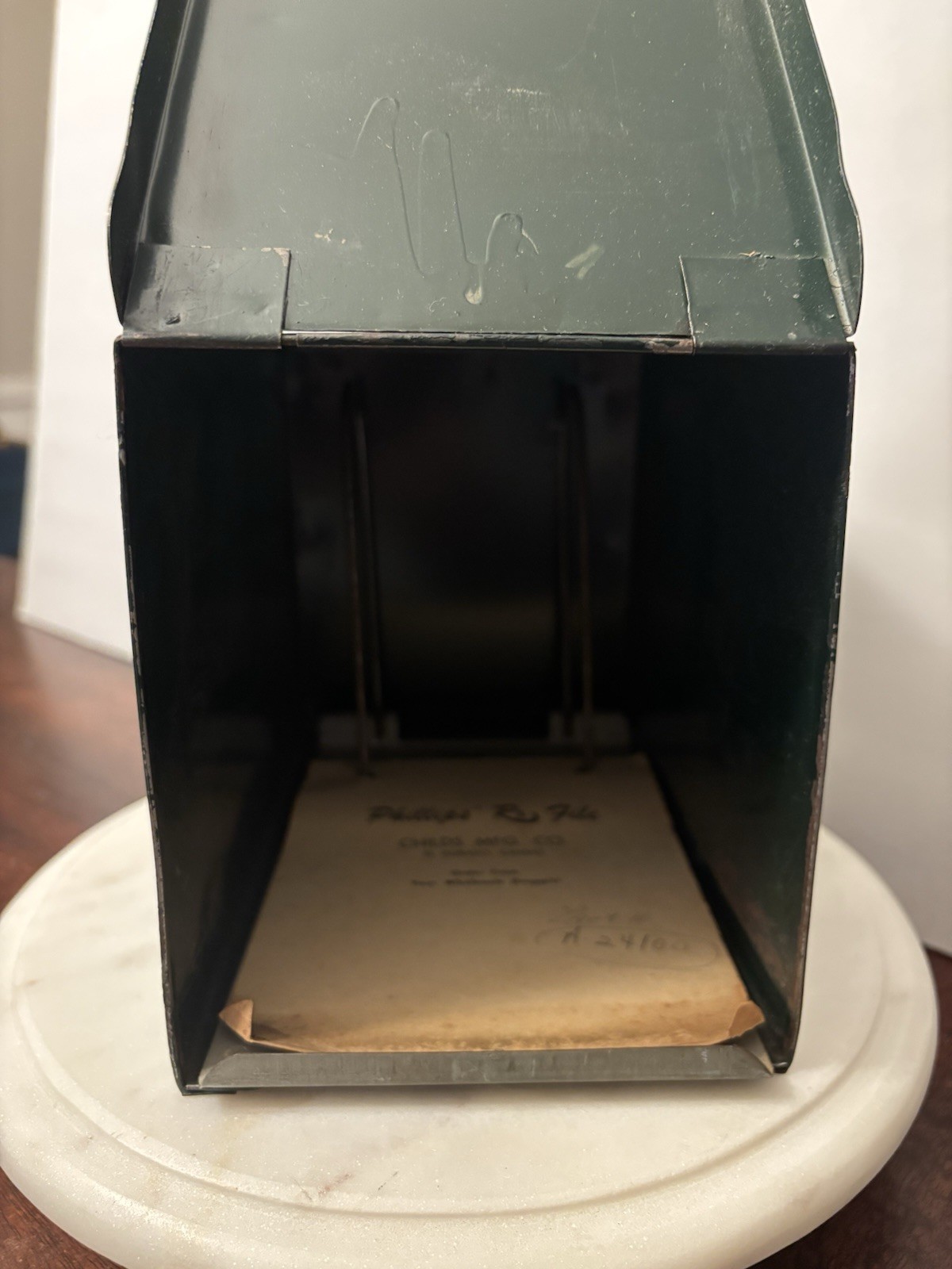 Vintage Green Metal Pharmacy RX File Storage Box Medical 1974 Phillips