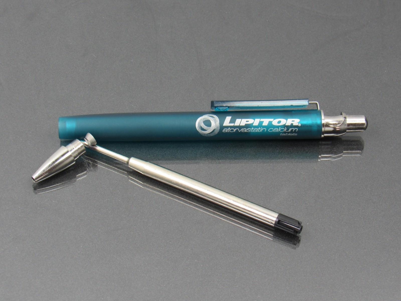 Translucent Blue Lipitor PEN Drug Rep Pharmaceutical Promo Medical Advertising