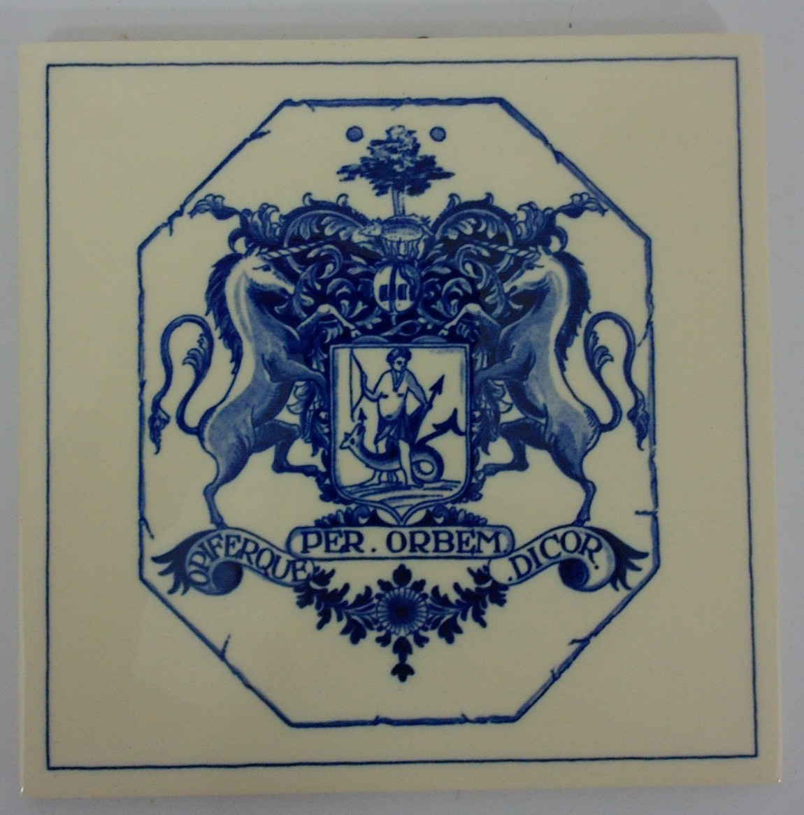 Burroughs Wellcome Delft Holland Pharmacy Ceramic Physic Garden Pill Tile #19