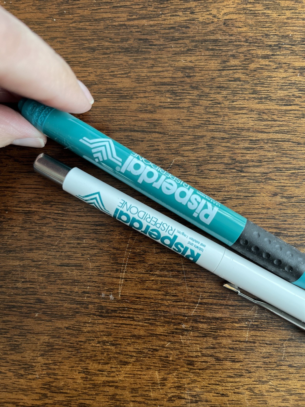 Risperdal Pen Lot Medical Drug Rep Pharmaceutical Working Teal White Rare Metal