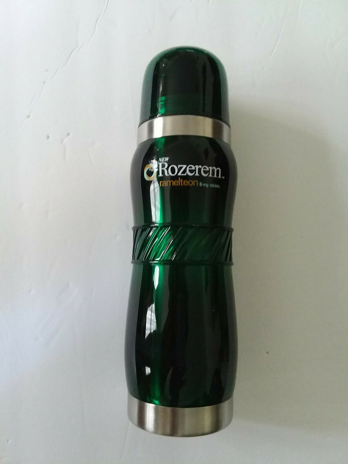 NIB ROZEREM ( insomnia) Thermos 9.5″ DRUG REP PROMOTION BOTTLE