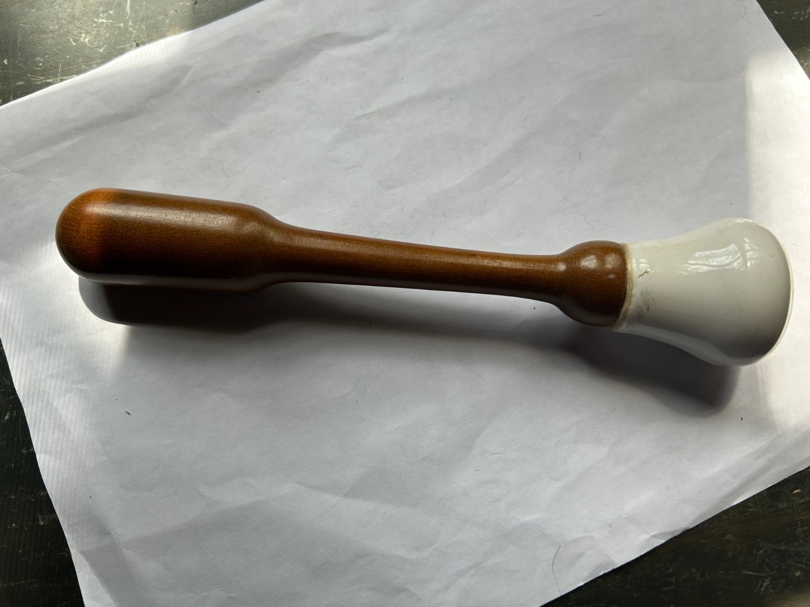 Vintage Apothecary Mortar and Pestle Ceramic Gold Trim Rx Herr Keramik