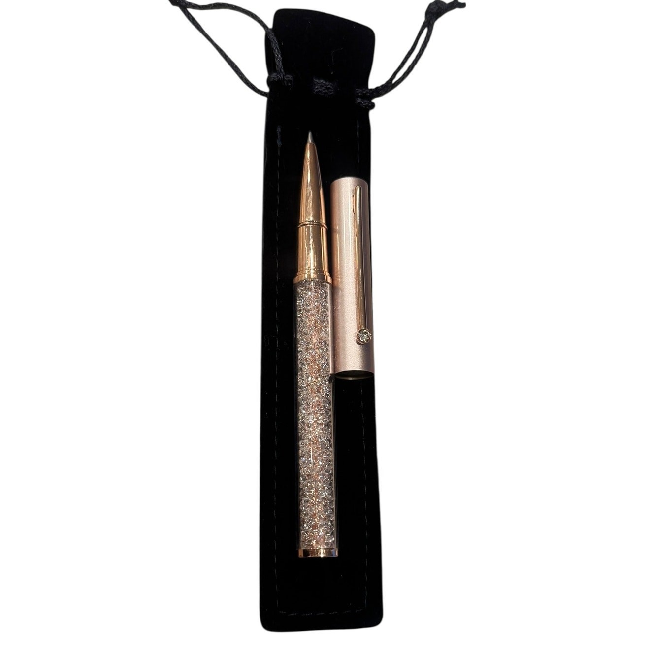 Swarovski Crystalline ballpoint pen Rose gold tone, Pink lacquered