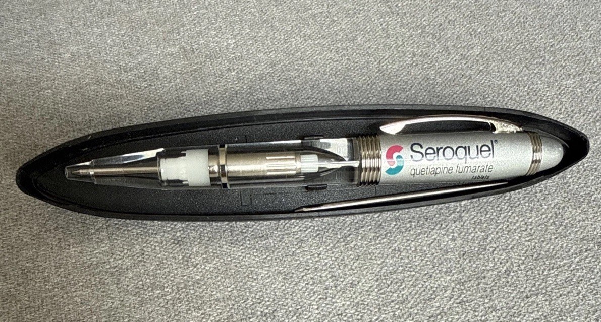 Seroquel Rainbow Lightpen RB-2000 Light Up Pen Includes Case, Batteries, Tool