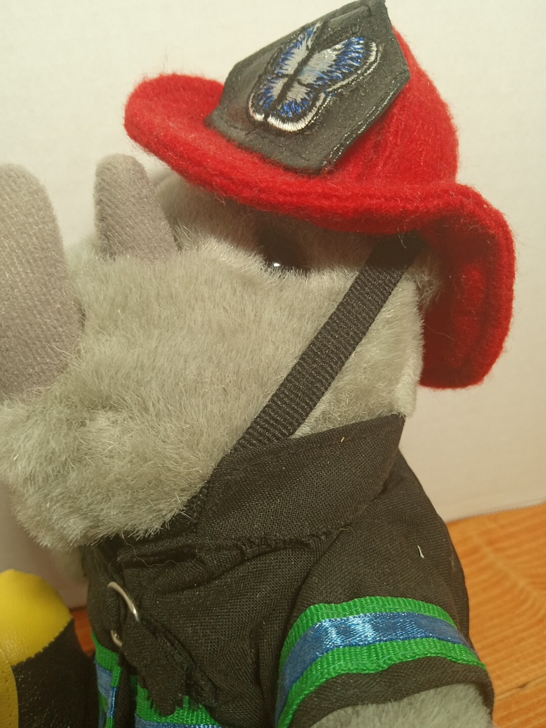 RHINOCORT AQUA ALLERGY NOSE SPRAY ADVERITSEMENT MASCOT FIREMAN PLUSH DOLL FIGURE