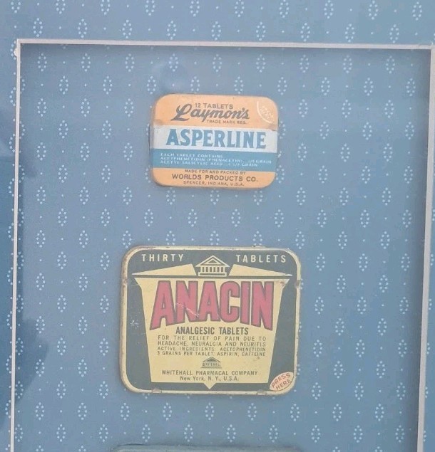 Framed Vintage Apothecary & Vanity Items 18×11″ Ex-Lax Cannon’s Iowa City IA