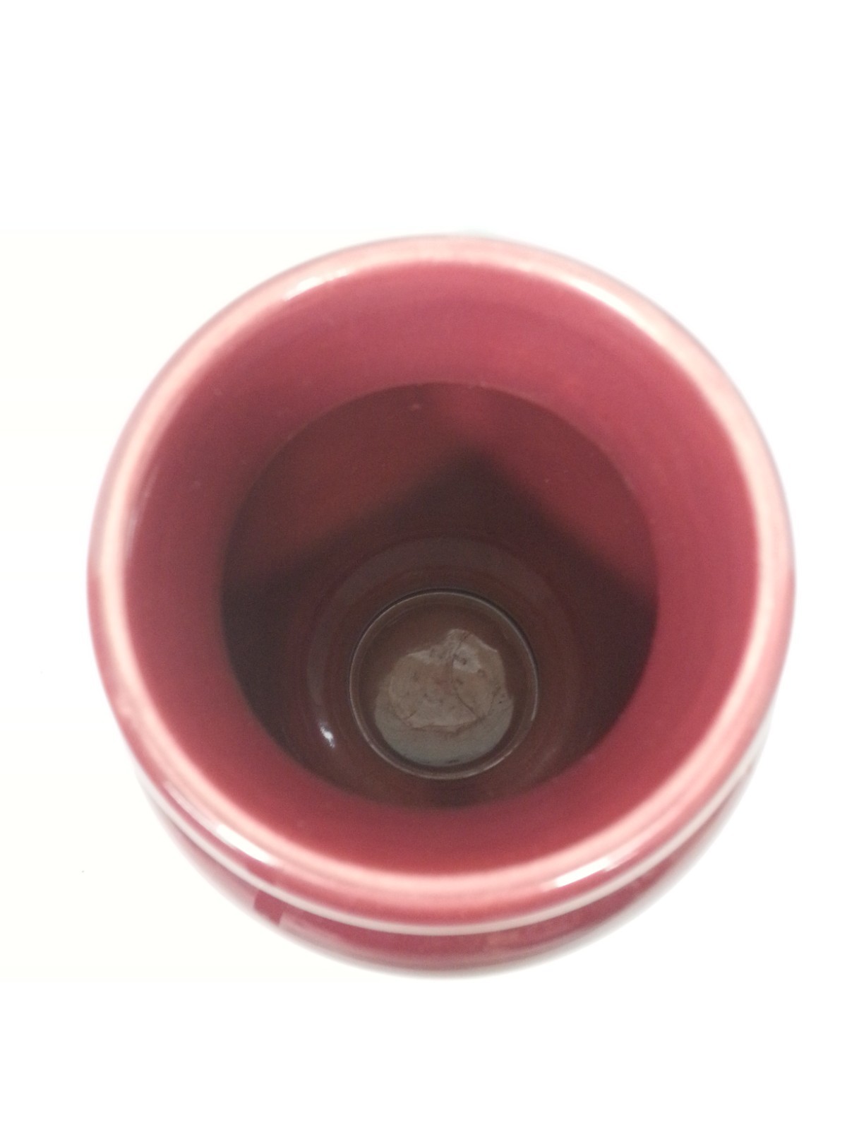 Vintage Eli Lilly Apothecary Jar Lactucarium Red Ceramic Gold Decal replacement