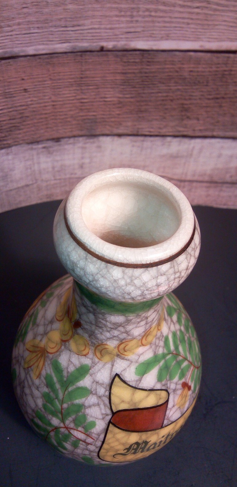 Vintage Maitrank Ess MEDICAL APOTHECARY BOTTLE W/Natural Crackle VG Wine