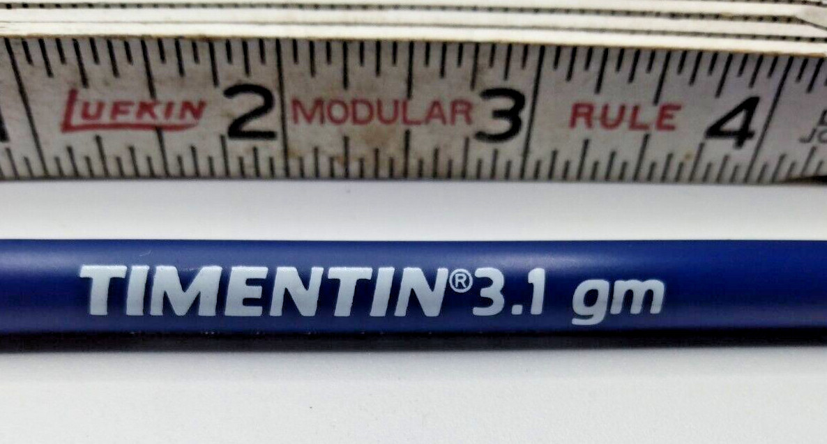 TIMENTIN TICARCILLIN CLAVULANATE Pharmaceutical Drug Rep Pen Vintage Retro Rare
