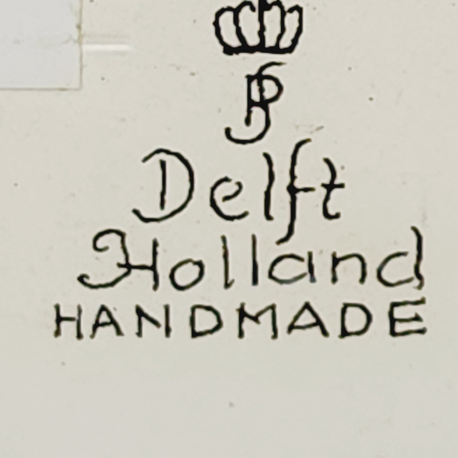 BLUE DELFT HOLLAND HANDMADE PILL TILE BURROUGHS WELLCOME CO. 1982