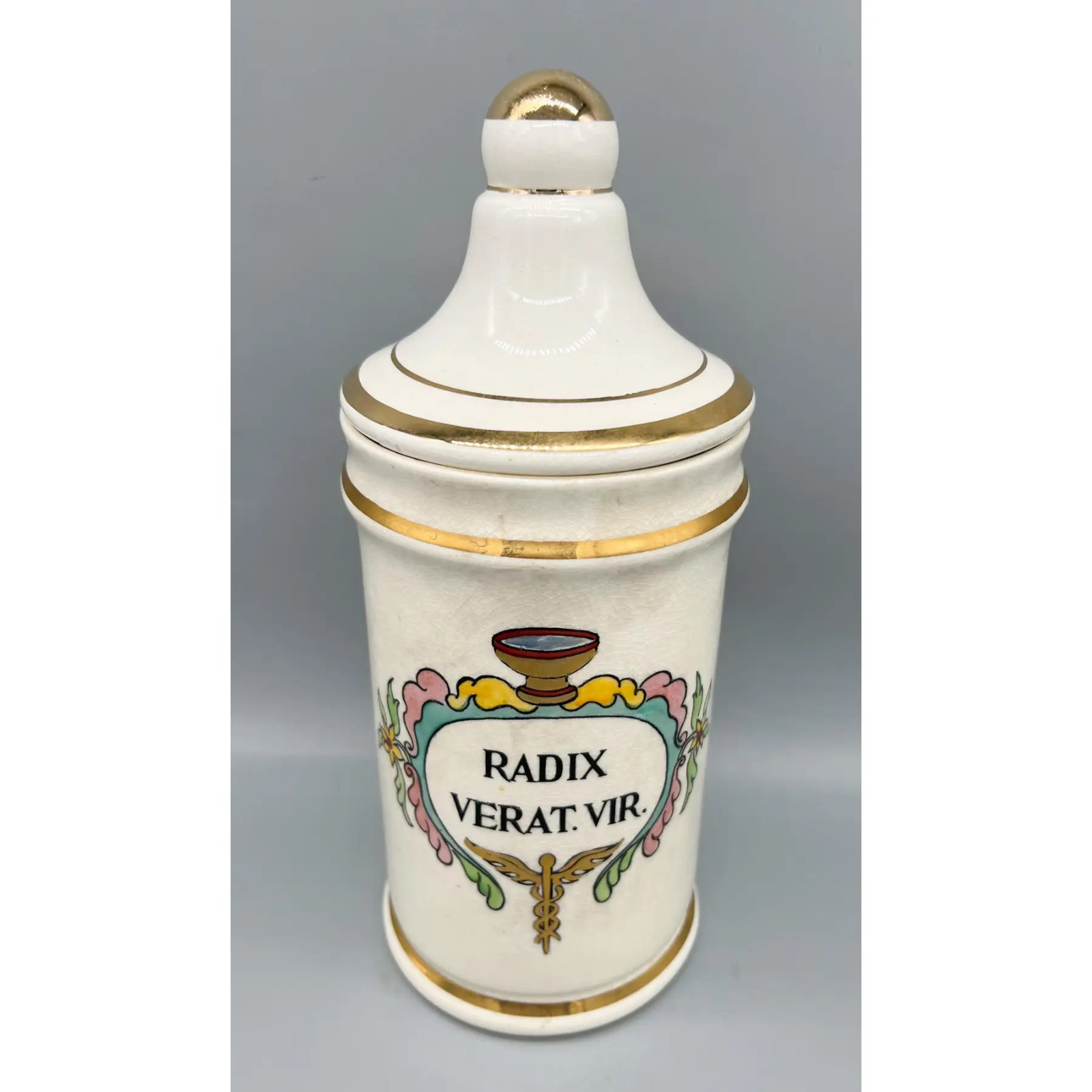 Vintage Jeanne Robinette Reproduction Apothecary Jar – Rexall Drugstore ceramic