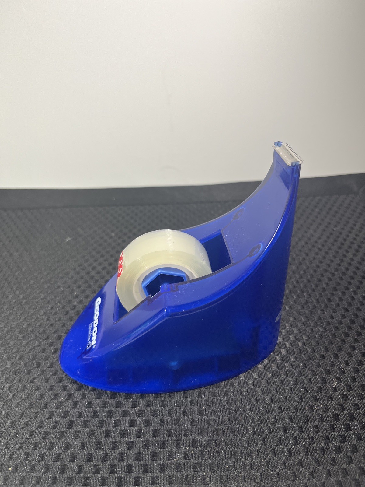 VTG GEODON 1990’s ? BLUE TAPE DISPENSER/PAPERWEIGHT Pharma Drug Rep Logo