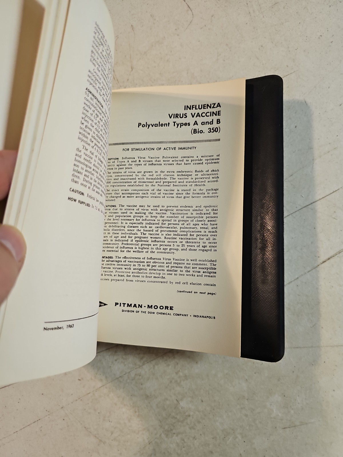 Vintage 1966 Pitman-Moore Company Price List & Product Descriptions In Binder