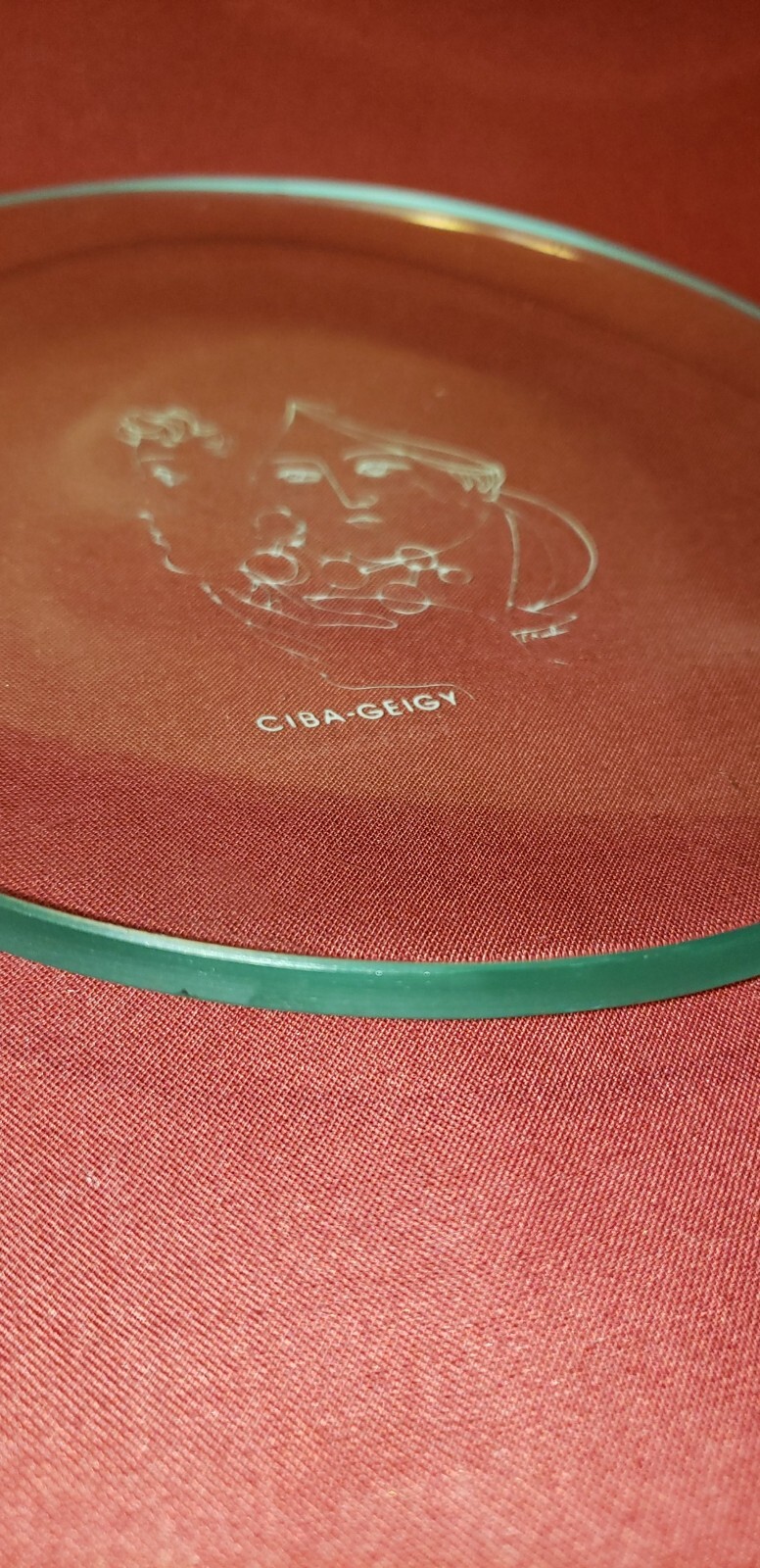1979 CIBA-GEIGY LOGO PHARMA COMMEMORATIVE PLATE E.KATLIN ARTWORK SIGNED