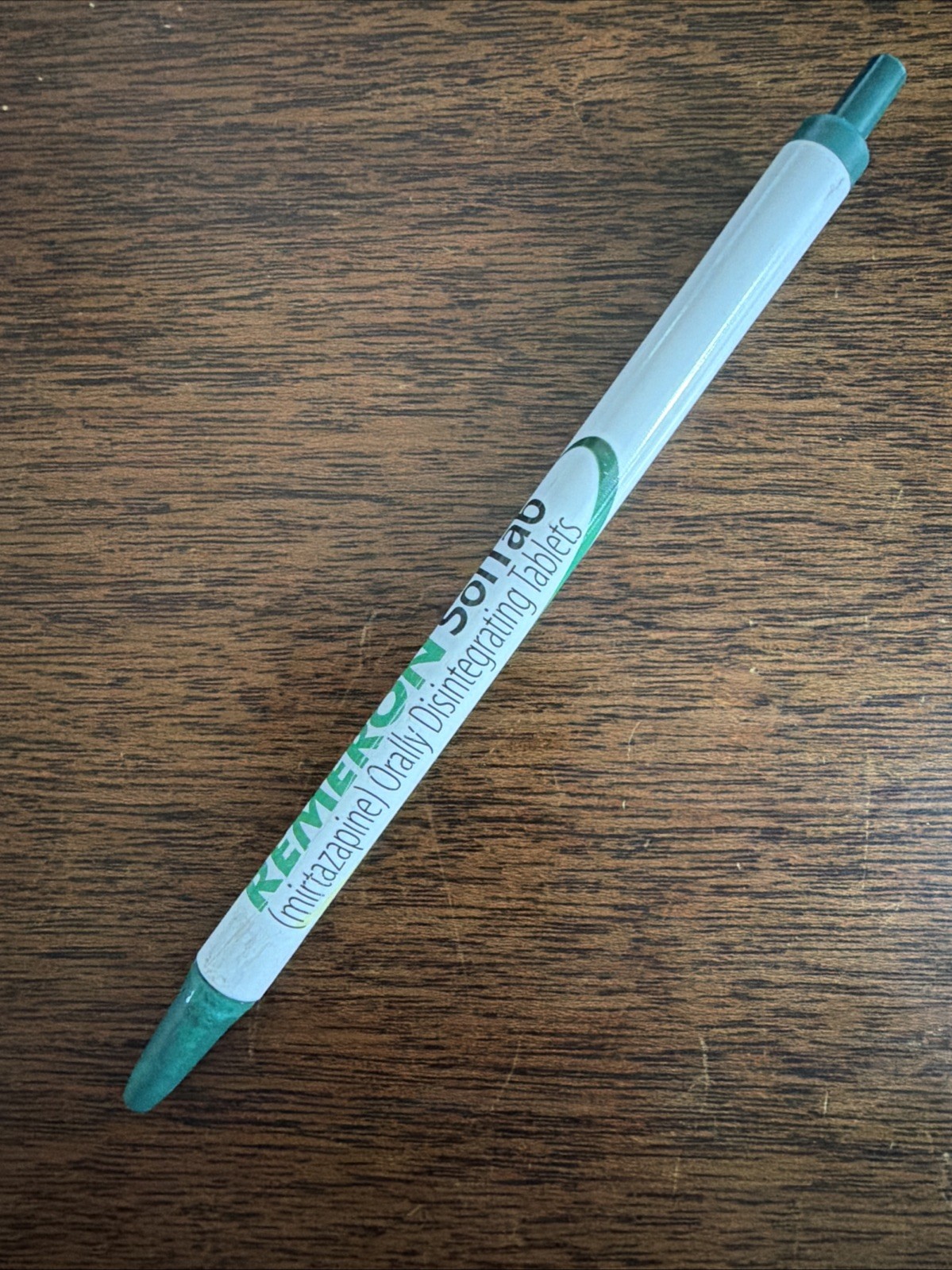 Rare Drug Rep Remeron SolTab Pen Medical Pharmaceutical Green White Merck Works