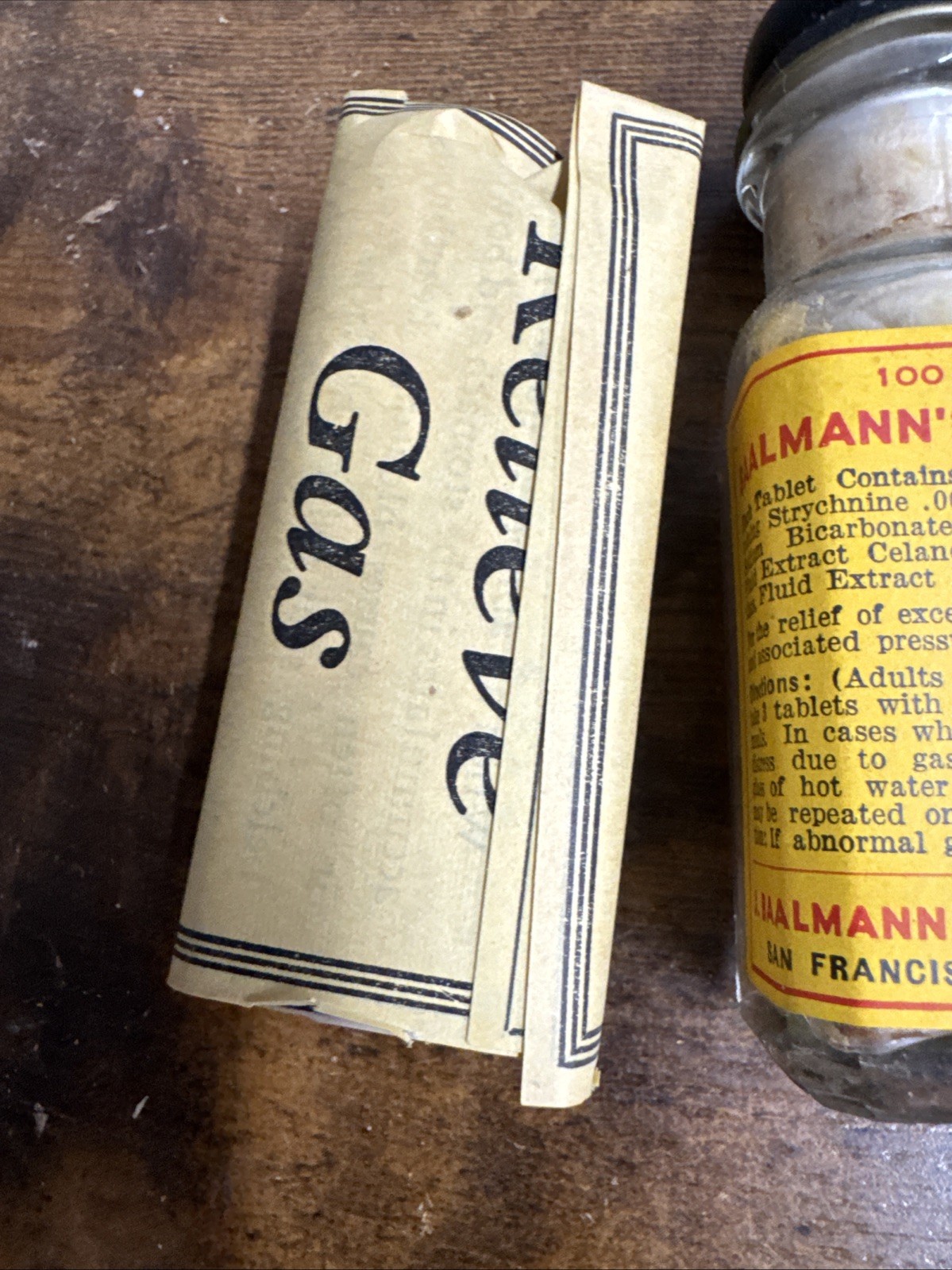 VINTAGE BAALMANN’S Gas Tablets Drugstore Apothecary MCM Medicine Pills Drugs