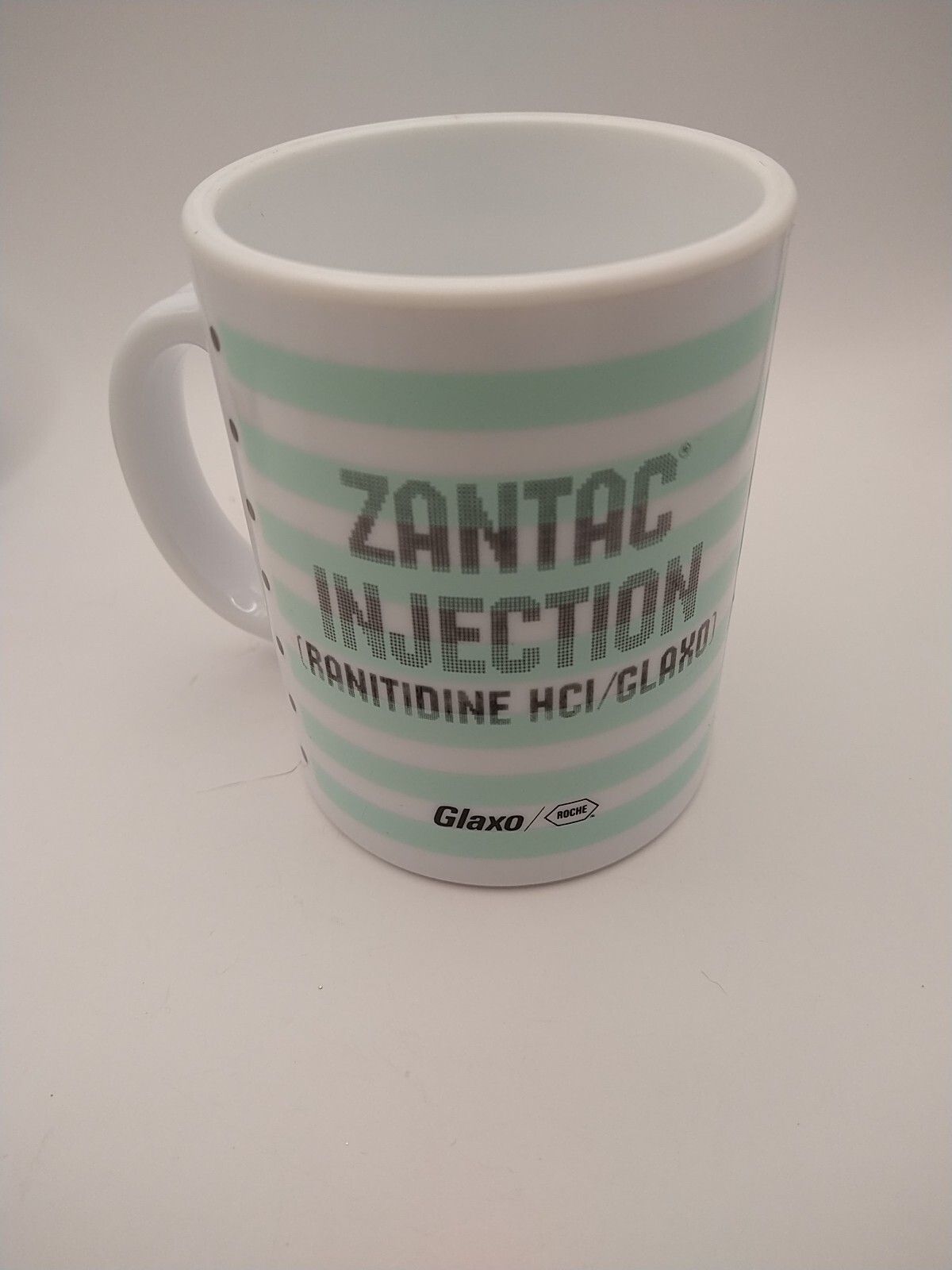 Zantac Injection Glaxo Pharmaceutical Drug Rep Plastic Coffee Mug Dot Matrix