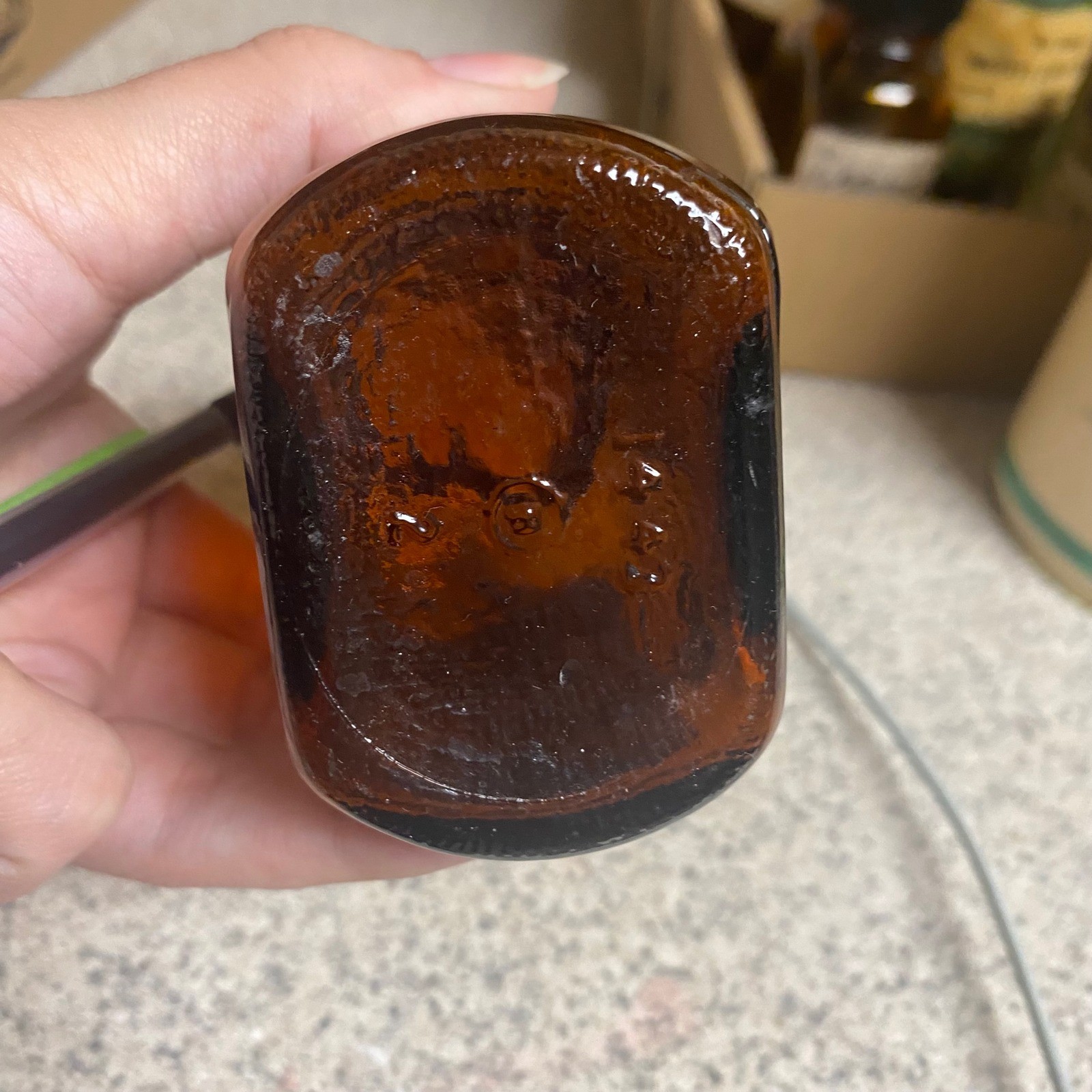 Vintage Menthol USP Medicine Bottle Amber Glass Apothecary Rx Quack Pharmacy