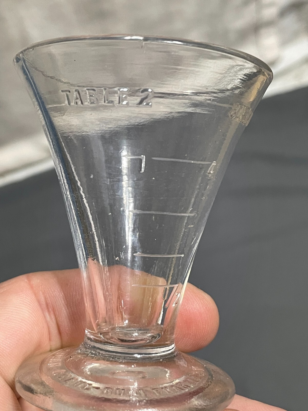 CRAUL-RUDI PHARMACY Dosage Conical glass Teaspoon Tablespoon COMPTON 1900s