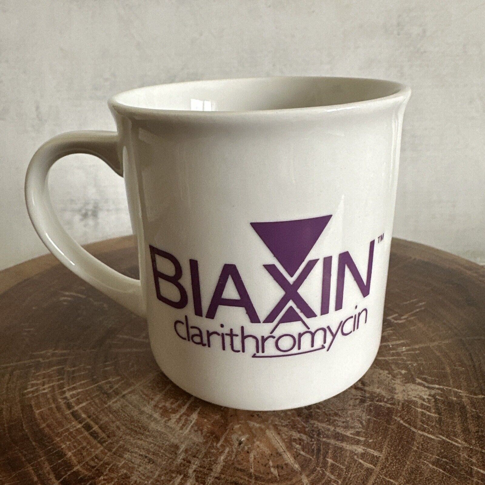 Vintage BIAXIN Mug Cup Clairithromycin Pharmaceutical Advertising Coffee Ceramic