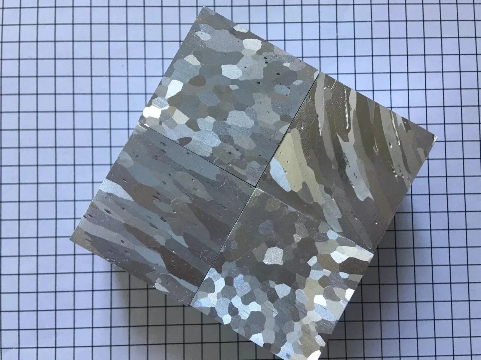 Aluminium cube etched crystal periodic table Aluminum element collection