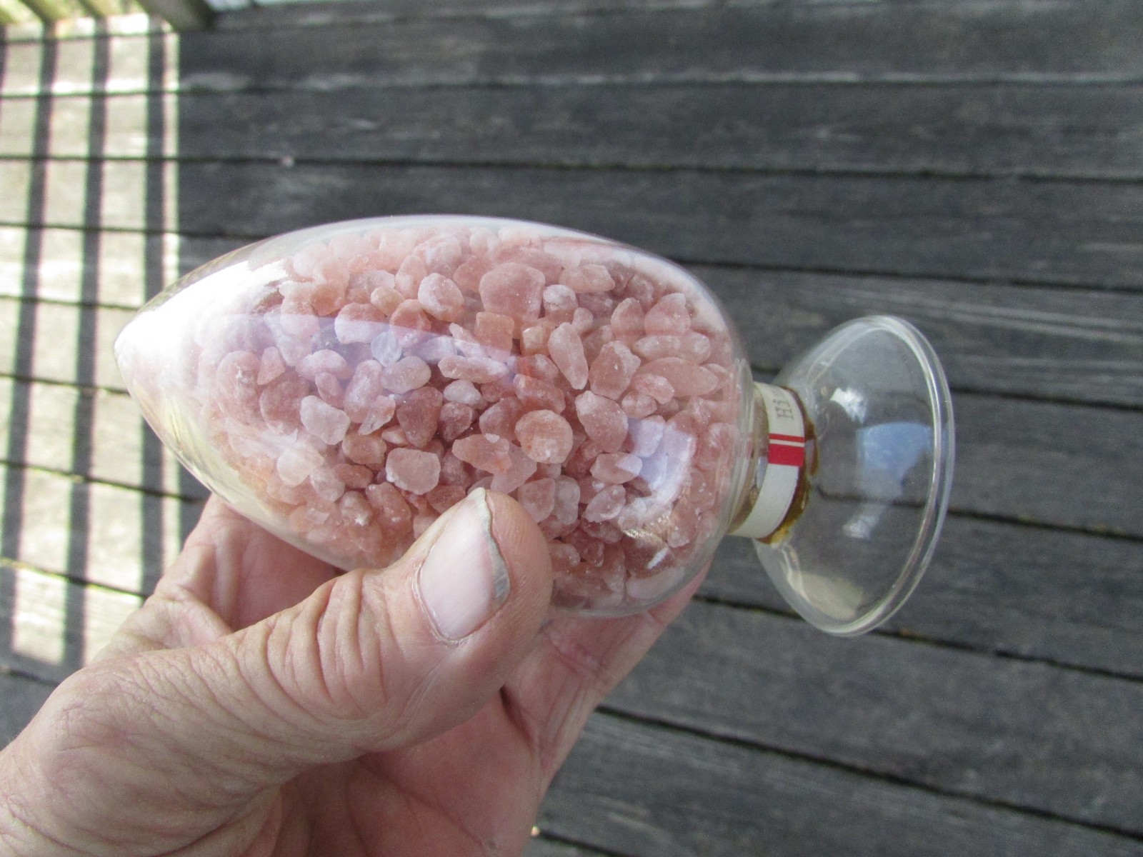 HIMALAYAN SALT Show Bottle DISPLAY Dome LABORATORY APOTHECARY SCIENCE Chemical !